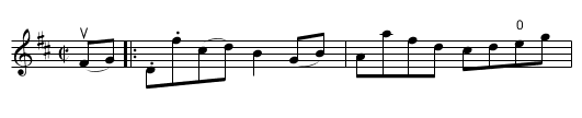 Wee Bit -- Reel - staff notation