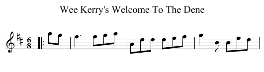Wee Kerry's Welcome To The Dene - staff notation