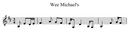Wee Michael's - staff notation