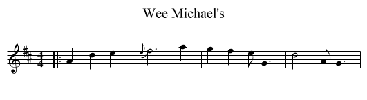 Wee Michael's - staff notation