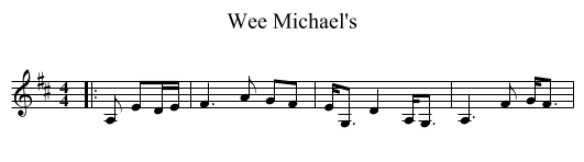Wee Michael's - staff notation
