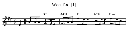Wee Tod [1] - staff notation