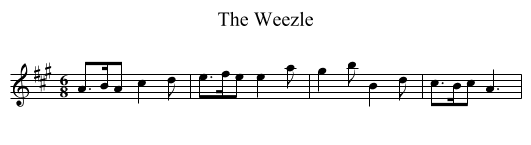 Weezle, The - staff notation