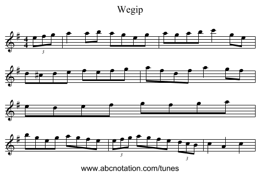 Wegip - staff notation
