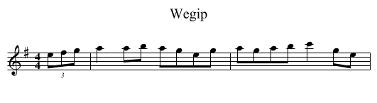 Wegip - staff notation