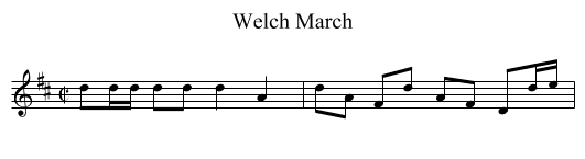 Welch March - staff notation