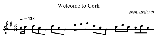 Welcome to Cork - staff notation