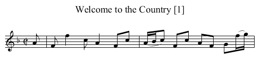 Welcome to the Country [1] - staff notation