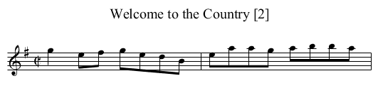 Welcome to the Country [2] - staff notation