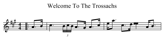 Welcome To The Trossachs - staff notation