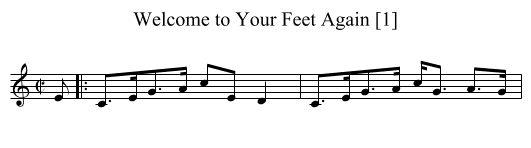 Welcome to Your Feet Again [1] - staff notation