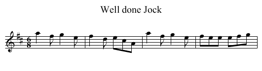 Well done Jock - staff notation