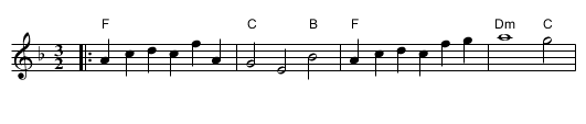 Well Hall - staff notation