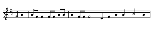 Wella, Wella, Walle - staff notation