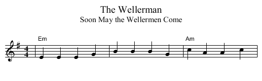 Wellerman, The - staff notation