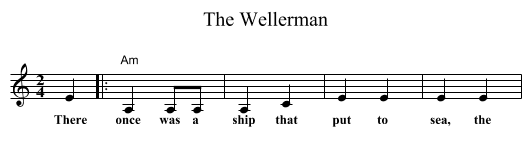 Wellerman, The  - staff notation