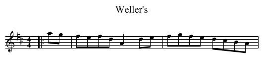 Weller's - staff notation