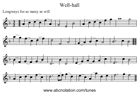 Well-hall - staff notation