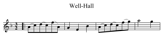 Well-Hall - staff notation