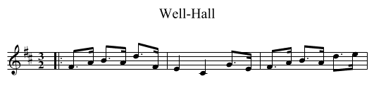 Well-Hall - staff notation