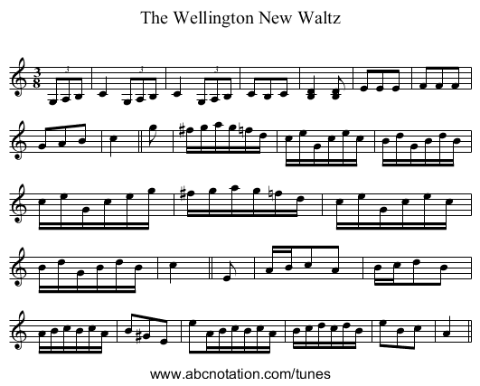 Wellington New Waltz, The - staff notation