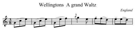 Wellingtons  A grand Waltz - staff notation