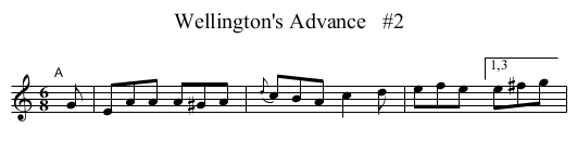 Wellington's Advance   #2 - staff notation
