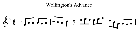 Wellington's Advance - staff notation