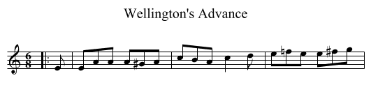 Wellington's Advance - staff notation