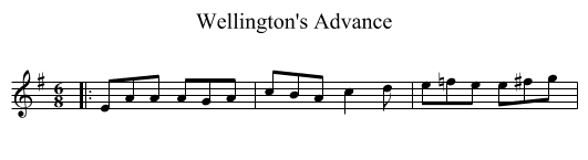 Wellington's Advance - staff notation