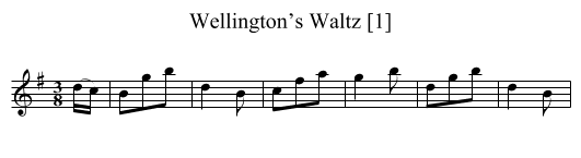 Wellington’s Waltz [1] - staff notation