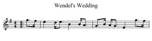 Wendel's Wedding - staff notation