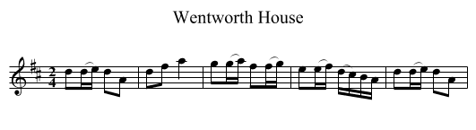 Wentworth House - staff notation