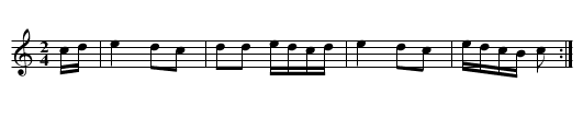 We're a Nodding - staff notation