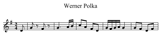Werner Polka - staff notation