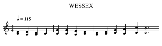 WESSEX - staff notation