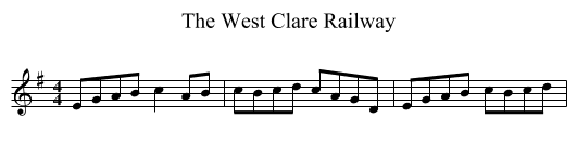 West Clare Railway, The  - staff notation
