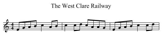 West Clare Railway, The  - staff notation