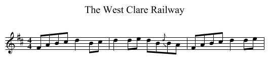 West Clare Railway, The  - staff notation