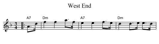 West End - staff notation