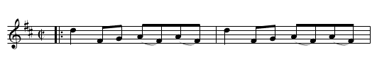 West Hornpipe - staff notation