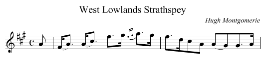West Lowlands Strathspey - staff notation