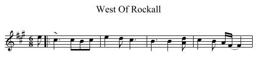 West Of Rockall - staff notation