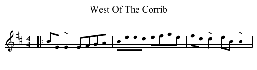 West Of The Corrib - staff notation