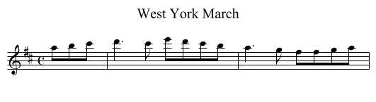 West York March - staff notation