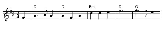 Westering Home - staff notation