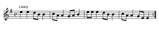 Western Isle Air, A - staff notation