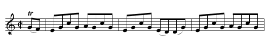 Western Lasses - staff notation