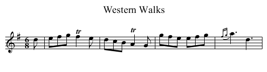 Western Walks - staff notation
