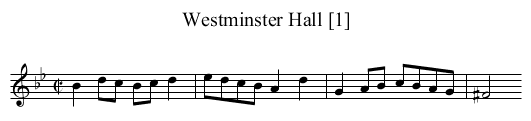 Westminster Hall [1] - staff notation